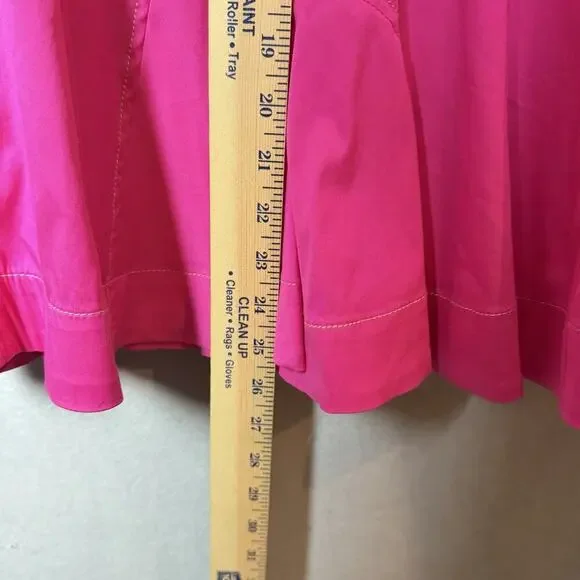 By Anthropologie Plunge Drop-waist A-line Mini Dress Pink RN#66170 Size L - Picture 10 of 10